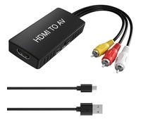 DigitPro HDMI to RCA Converter, HDMI to AV Adapter for Old TV, RCA Composite Video Converter Supports PAL/NTSC for TV Stick, Roku, Android Televison Box, DVD