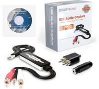 DigitPro USB 2.0 Audio Capture Card for Vinyl Records, Audio Grabber for Cassette Tapes to Digital MP3 Converter with Stereo RCA/3.5mm Music Interface, Support Mac & Windows 7/8/10/11/XP/Vista