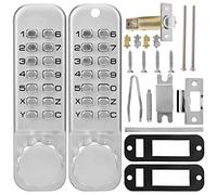 Digits MiNi Mechanical Code Lock Door Password Security Coded Lock Zinc Alloy Steel Construction No Battery Power for Indoor Outdoor Doors Silver 1439g