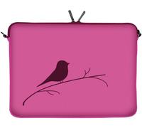 Digittrade LS122-11 Early Bird Designer Laptop Bag 11.6 Inch (29.5 cm) Suitable for Notebook 11 to 12 3 Inch Neoprene Sleeve Cover Case Bird Pink