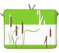Digittrade LS148-13 Summer Cane Designer Sleeve Case for 13.3" Laptops and MacBooks - Green/White