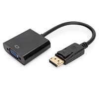 Digitus 0.15m DP Male to HD15 Female DisplayPort Adapter Cable - Black