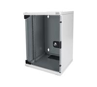 DIGITUS 10-inch set - network cabinet 9U grey - shelf - socket strip - 8-port patch panel - 8-port Gigabit switch