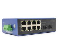 DIGITUS 10 Port Gigabit Ethernet PoE Industrial Switch - 8 Ports RJ45-2 SFP Port