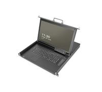 DIGITUS 17" HD LCD KVM Console, 1-Port VGA, German Keyboard