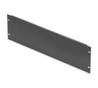 DIGITUS 19" blind cover plate - 4U - cover for network & server cabinets - rack cover - incl. mounting material - sheet steel - powder-coated - black