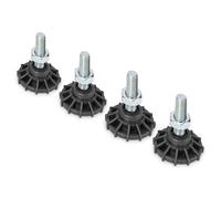 DIGITUS 19" Cabinet Accessory Cabinet feet Brown, Stainless Steel