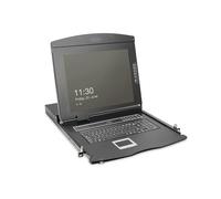 DIGITUS 19" KVM Console - FullHD - 16 Port HDMI-Switch - CH - Keyboard - for 19 Inch Server and Network Cabinet - Black
