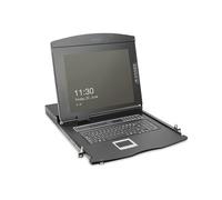 DIGITUS 19" KVM Console - FullHD - 8 Port VGA-Switch - GE - Keyboard - for 19 Inch Server & Network - Black