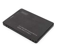 Digitus 2.5" SATA hard drive adapter for M.2 or mSATA SSDs - M.2 module type 2280, 2260, 2242, 2230 - mSATA Fullsize - SATA III - 6 Gbit/s - 520 MB/s read speed - Black