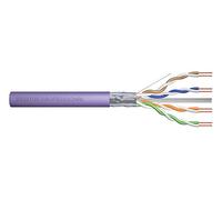 DIGITUS 305 m Cat 6 Network Cable - F-UTP Simplex - BauPVO B2ca - LSZH halogen-free - 250 MHz copper AWG 23/1 - PoE+ compatible - Ethernet cable - Purple