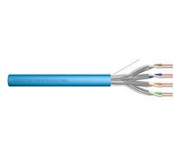 DIGITUS 305 m Cat 6A Network Cable - U-FTP (PiMF) Simplex - BauPVO Cca - LSZH halogen-free - 500 MHz copper AWG 23/1 - PoE+ compatible - Ethernet cable - Blue