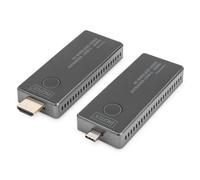 Digitus DS-55324 Wireless Video Extender - UHD 4K/30 Hz - 30 m range - Set: transmitter & receiver - USB-C to HDMI - Plug & Play - HDMI 2.0 & DP 1.2 & HDCP 2.2/1.3
