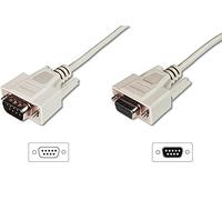 Digitus D-Sub9 Extension Cable 5 m - Data Transfer - D-Sub9/St to D-Sub9/Bu - Beige