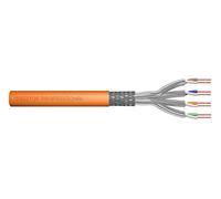 Digitus 50 m Cat 7 Network Cable - S-FTP (PiMF) Simplex - BauPVO Dca - LSZH Halogen-Free - 1200 MHz Copper AWG 23/1 - PoE+ Compatible - LAN Cable Installation Cable Ethernet Cable - Orange