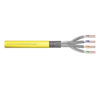 DIGITUS 500 m Cat 7A Network Cable - S-FTP (PiMF) Simplex - BauPVO Dca - LSZH Halogen Free - 1500 MHz Copper AWG 22/1 - PoE++ Compatible - LAN Cable Installation Cable Ethernet Cable - Yellow