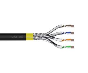Digitus 50m Cat 7A Outdoor Network Cable - S-FTP (PiMF) Simplex - BauPVO Dca - LSZH Halogen-free - 1500 MHz Copper AWG 22/1 - PoE++ - Buried cable - Black