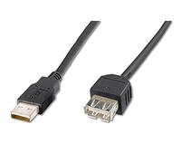 DIGITUS 5m Length USB 2.0 A Male - A Female Extension Cable - Black