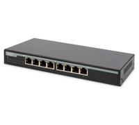 DIGITUS 8-Port Gigabit Desktop PoE Network Switch - Unmanaged - 8x RJ45 Ports -