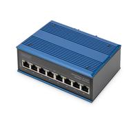 DIGITUS PoE Netzwerk-Switch - 8-Port Gigabit Ethernet - DIN-Rail Montage - Klemm