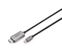 Digitus 8K Mini DisplayPort Adapter Cable Mini DP to HDMI Type A 8K@60Hz 1m Black
