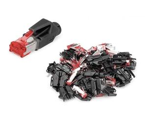 DIGITUS A-MO6 8/8 HRS - RJ45 Cat 6 network plug - 50 pieces Hirose TM21 - Cat6 crimp plug shielded - for network cables, patch cables, Ethernet cables - 1GBase-T - 8P8C - AWG 27/7 to AWG 24/7