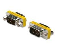 Digitus AB 418 D-Sub 15-Pin D-Sub 15-Pin Chrome Cable Adapter Adaptor For Cable, D-sub 15-pin D-sub 15-pin, male connector/Male Connector, Chrome, Metal