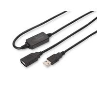 DIGITUS Active USB 2.0 extension cable - Repeater cable - USB A male to USB A fe