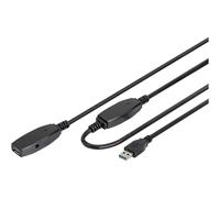 DIGITUS Active USB 3.0 extension cable Repeater cable USB A male to USB A f...