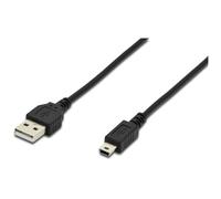 Digitus AK-300130-018-S USB cable USB 2.0 A to Mini-B black 1.80 m...