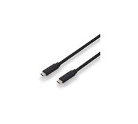 DIGITUS USB-C Cable - USB 3.2 Gen2 - 1 m - 10 Gbps - Video 4k 30Hz - 100W Power Delivery - Black