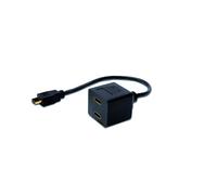 DIGITUS HDMI Graphics Adapter, HDMI Type A to 2x HDMI Type A, Full HD 60Hz, 1920 x 1200 Pixels, Black