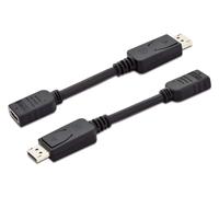 Digitus Adapter Cable AK-340400-001-S 0.15m DisplayPort 1.1a Male to HDMI Type A Female Black