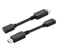DIGITUS AK-340400-001-S 0.15m DP Male to HDMI Type A Female DisplayPort Adapter Cable - Black