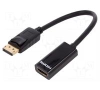 Digitus Adapter Cable AK-340400-001-S 0.15m DisplayPort 1.1a Male to HDMI Type A Female Black