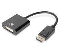 Digitus DB-340414-001-S DisplayPort DVI Cable Black 0.15m Double s...