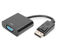 DIGITUS Assmann AK-340410-001-S Display Port Adapter Cable | DisplayPort 1.1a, HDCP 1.3 - 0.15 m - RBR, HBR, HBR2 - Graphics Converter for Monitor, Projector and TV - Black