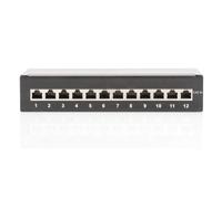 Digitus DN-91612SD-EA patch box 12-port CAT 6A 1U Black RAL 9005