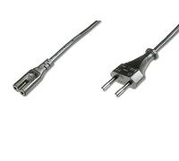 DIGITUS Assmann Electronic EU/C7, 1.8 m 1.8 m C7 Coupler Black Electric Cable (1.8 m, 1.8 m, Male/Female, C7 Coupler, Black)