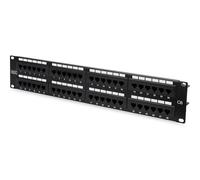 DIGITUS Assmann patch panel, shielded Black 48-Port CAT 6 Unshielded - 2HE 48-Po