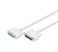 Digitus C▒ble d'extension de transfert de donn▒es D-Sub25 m▒le vers D-Sub25 femelle Beige 3 m