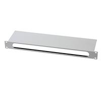 DIGITUS Cable Entry with Brush Strip & Cable Trap - 1U - 19 Inch - Network Enclosure - Patch Cable - Gray