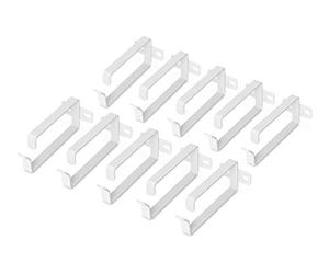 DIGITUS Cable Guide Bar 44 x 100 mm - 10 pieces - Network Cabinet 19 inch - Cable Management - Gray