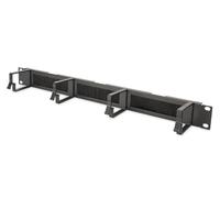 DIGITUS Cable Patch Panel with Feedthrough - 1U - 4 Guides - 19 "- Network Cabinet - Patch Cable - Black