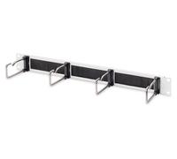 DIGITUS Cable patch panel with feed-through - 1U - 4 guide brackets 40 x 75 mm -