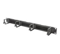 DIGITUS Cable Patch Panel with Feedthrough - 1U - 4 Guides - 19 "- Network Cabinet - Patch Cable - Black