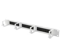 DIGITUS Cable Patch Panel with Feedthrough - 1U - 4 Guides - 19 "- Network Cabinet - Patch Cable - Gray