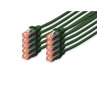 DIGITUS CAT 6 S-FTP patch cord, Cu, LSZH AWG 27/7, length 3 m, 10 pieces, color green