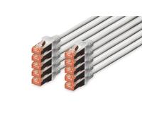 Digitus CAT 6 S/FTP patch cord, 10 units, grey 0.5 m Cat 6 - S/FTP - LSZH grey