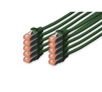 DIGITUS CAT 6 S-FTP patch cord, Cu, LSZH AWG 27/7, length 0.25 m, 10 pieces, col